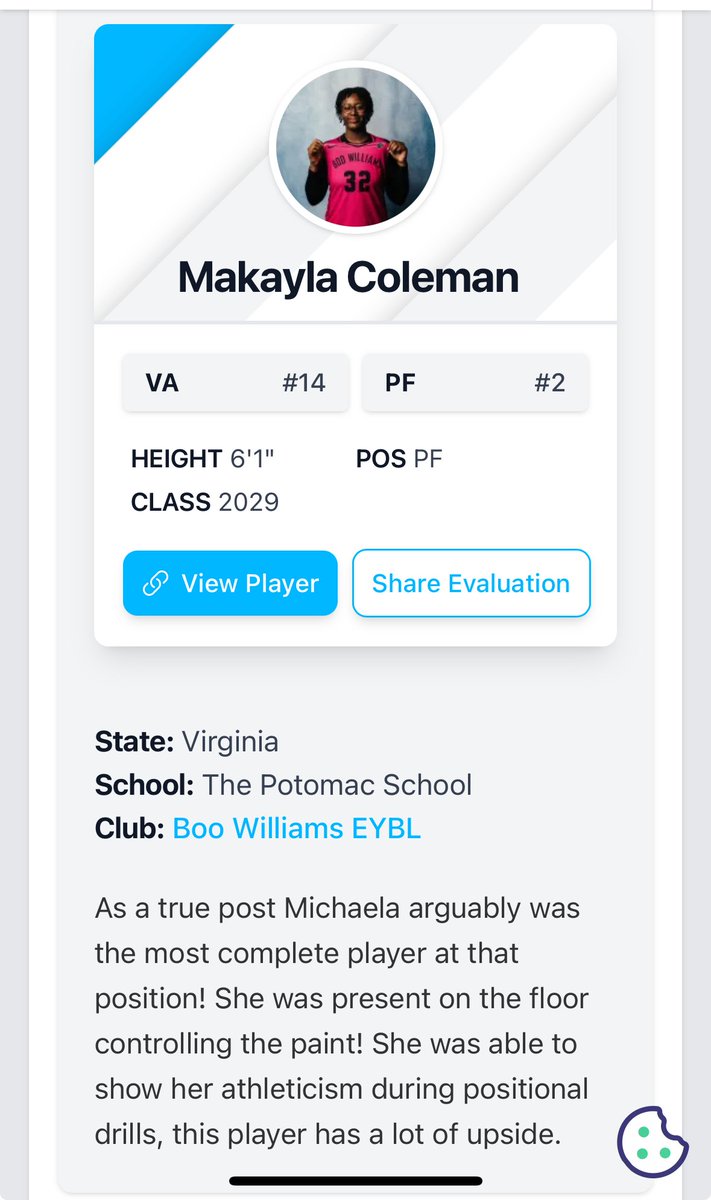 Great write up on ‘29 <a href="/MakaylaNColeman/">Makayla Coleman</a> from this past weekends <a href="/Elite5050Girls/">Elite5050</a> combine #FreshmanSeasonLoading