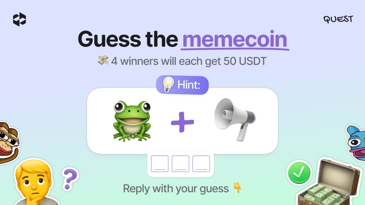 LetsExchange (@letsexchange_io) on Twitter photo 🧠 Think you're fluent in meme culture and crypto?
Then, it’s time to put your brain to the test. We’ve cooked up a rebus that only the real degens, OGs, and web3 pros will crack.
Here’s what you need to do:
🔹 Follow <a href="/letsexchange_io/">LetsExchange</a>
🔹 Like and retweet this post
🔹 Decode 🧠 Think you're fluent in meme culture and crypto?
Then, it’s time to put your brain to the test. We’ve cooked up a rebus that only the real degens, OGs, and web3 pros will crack.
Here’s what you need to do:
🔹 Follow <a href="/letsexchange_io/">LetsExchange</a>
🔹 Like and retweet this post
🔹 Decode