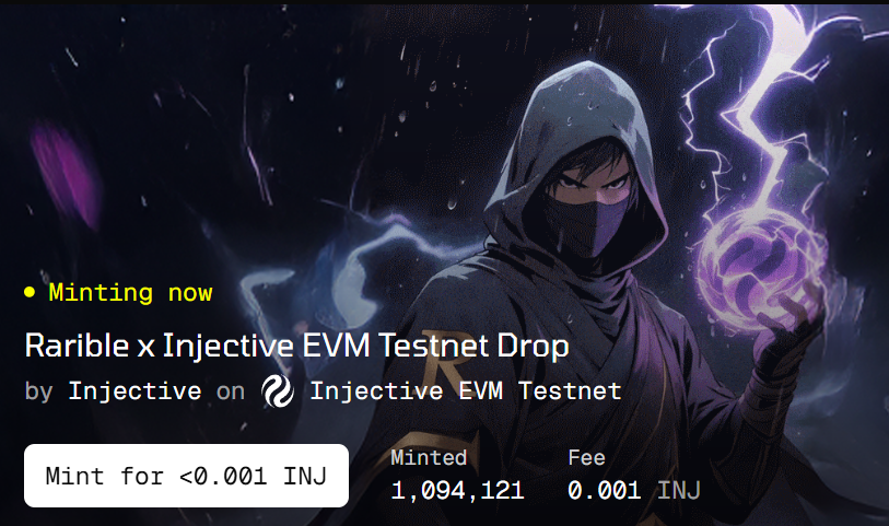 Rarible (@rarible) on Twitter photo 1,000,000+ mints on the debut <a href="/injective/">Injective 🥷</a> drop on RaribleFUN
The nINJas showed up 🥷
More drops & more FUN updates on the way
The mint is still live, go grab yours now ⬇️ (link below) 1,000,000+ mints on the debut <a href="/injective/">Injective 🥷</a> drop on RaribleFUN
The nINJas showed up 🥷
More drops & more FUN updates on the way
The mint is still live, go grab yours now ⬇️ (link below)