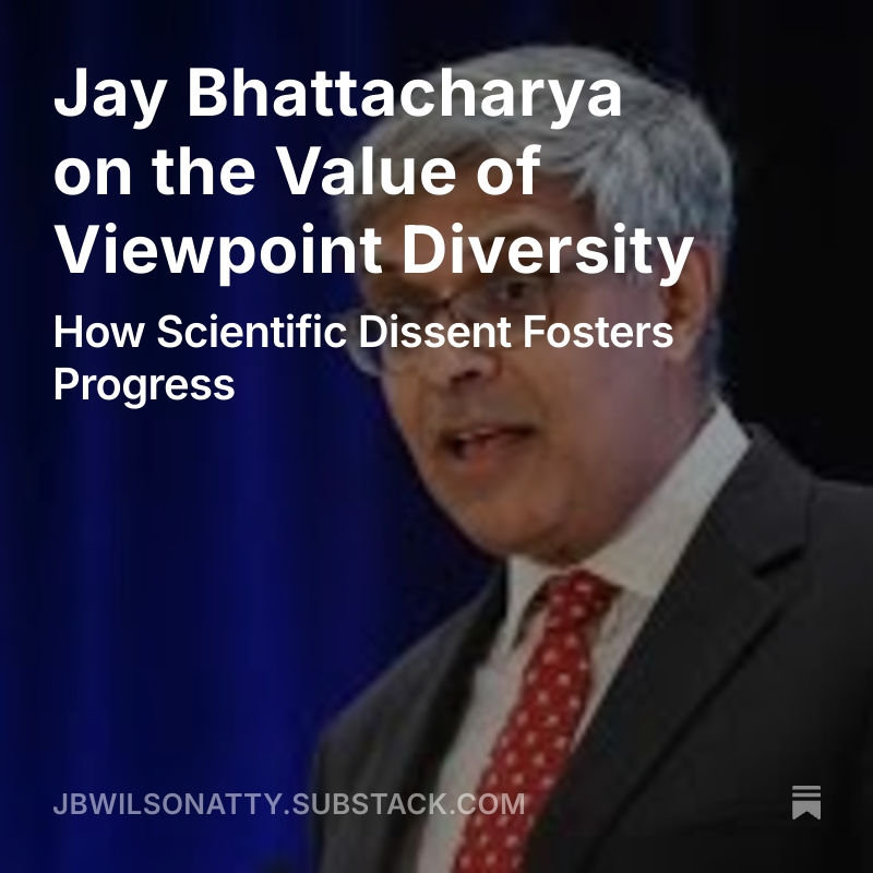 How we can all learn from the new NIH Director.  open.substack.com/pub/jbwilsonat…