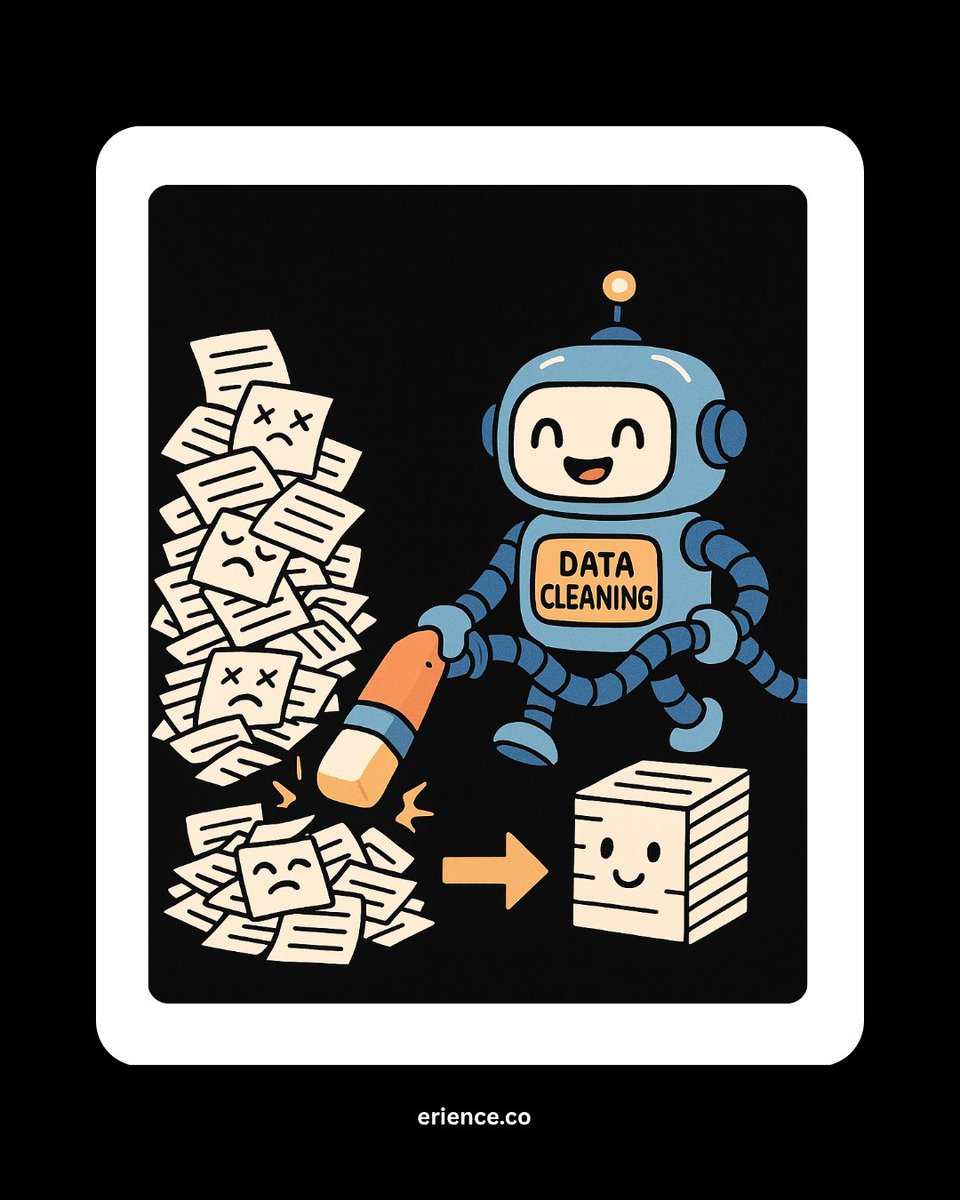 ErienceINT's tweet image. Say goodbye to messy data! 🚀 Let our AI clean, organize, and optimize your datasets in no time. Try it now and unlock cleaner, smarter insights! 
erience.co
#DataCleaning #AI #DataOptimization
