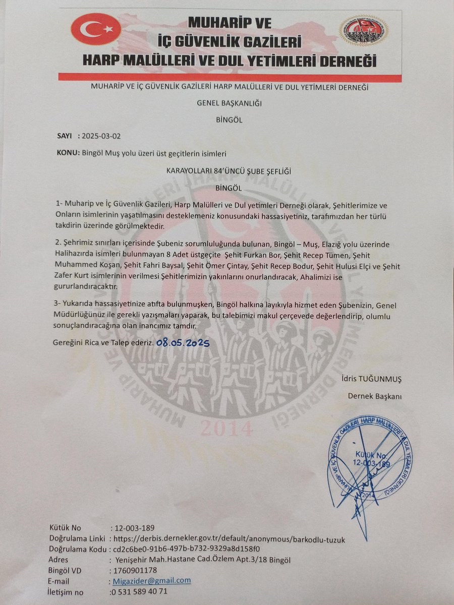 Artık yeter.
Kıymetli arkadaşlarımdan alıntı ve rt paylaşım rica ediyorum. 
Bizi Yok saymalarından ve Görmezden gelmelerinden bıktım. Açılımınızı da alın ve Gidin. 

Bingöl İl sınırları içerisinde bulunan Köprü ve üst geçitlere kıymetli Şehitlerimizin isminin verilmesi ile