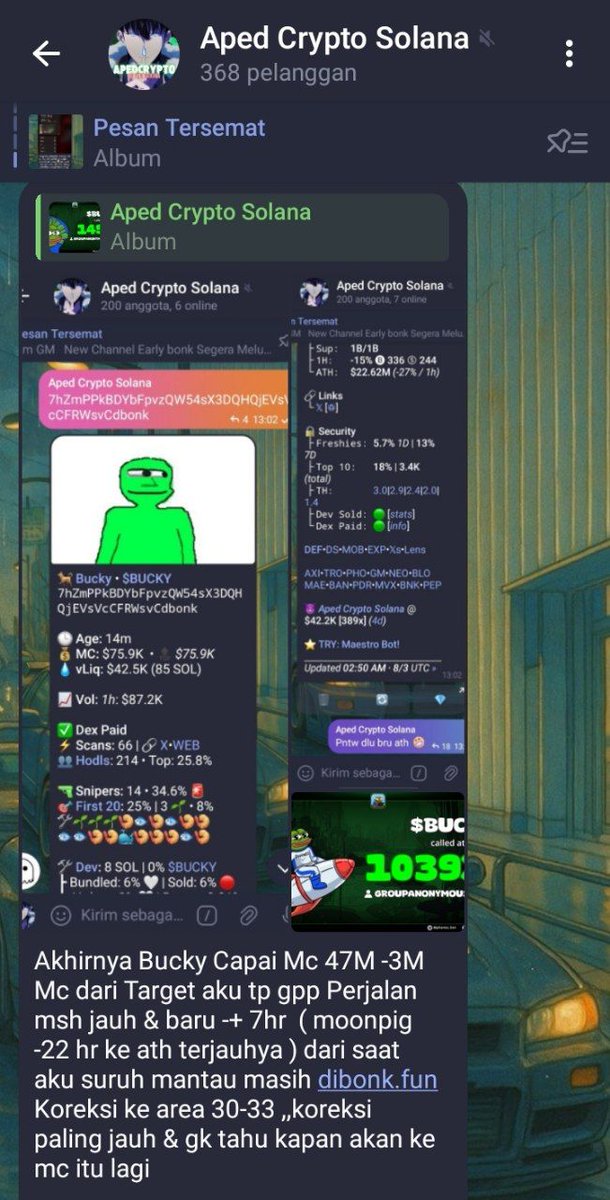 Ceshmere's tweet image. 🤑 $bucky hit 47M Mc 

Mau buy di mc berapa saja tetap Provit 

#Binance #BinanceAlpha #solanamemecoin