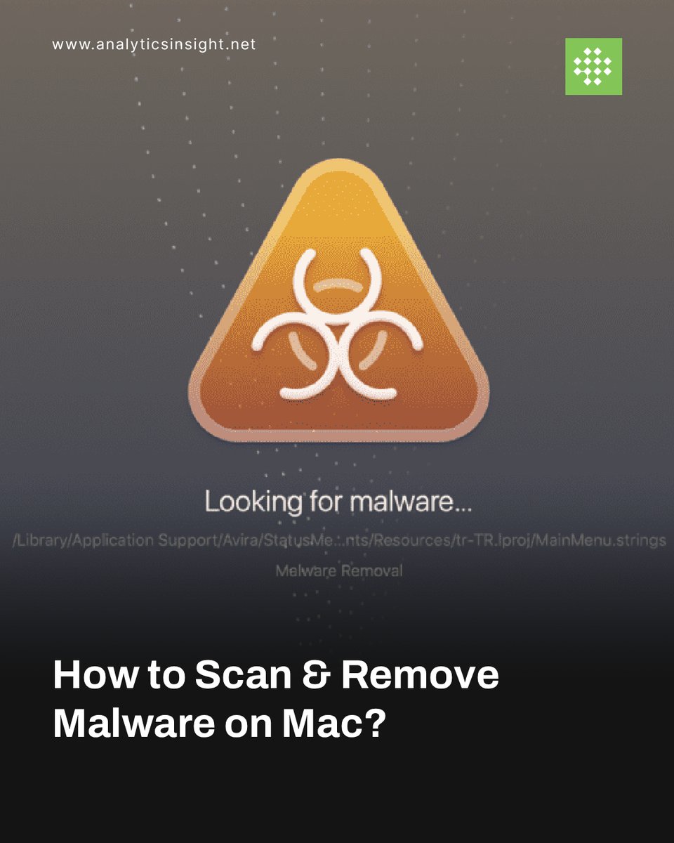 analyticsinme's tweet image. 𝐇𝐨𝐰 𝐭𝐨 𝐒𝐜𝐚𝐧 &amp;amp; 𝐑𝐞𝐦𝐨𝐯𝐞 𝐌𝐚𝐥𝐰𝐚𝐫𝐞 𝐨𝐧 𝐌𝐚𝐜?

Think your Mac is malware-proof? Think again. Learn how to scan and remove Mac malware the right way.

#MacMalware #AppleSecurity #MalwareRemoval #CyberSafety #AI #AINews #AnalyticsInsight #AnalyticsInsightMagazine…