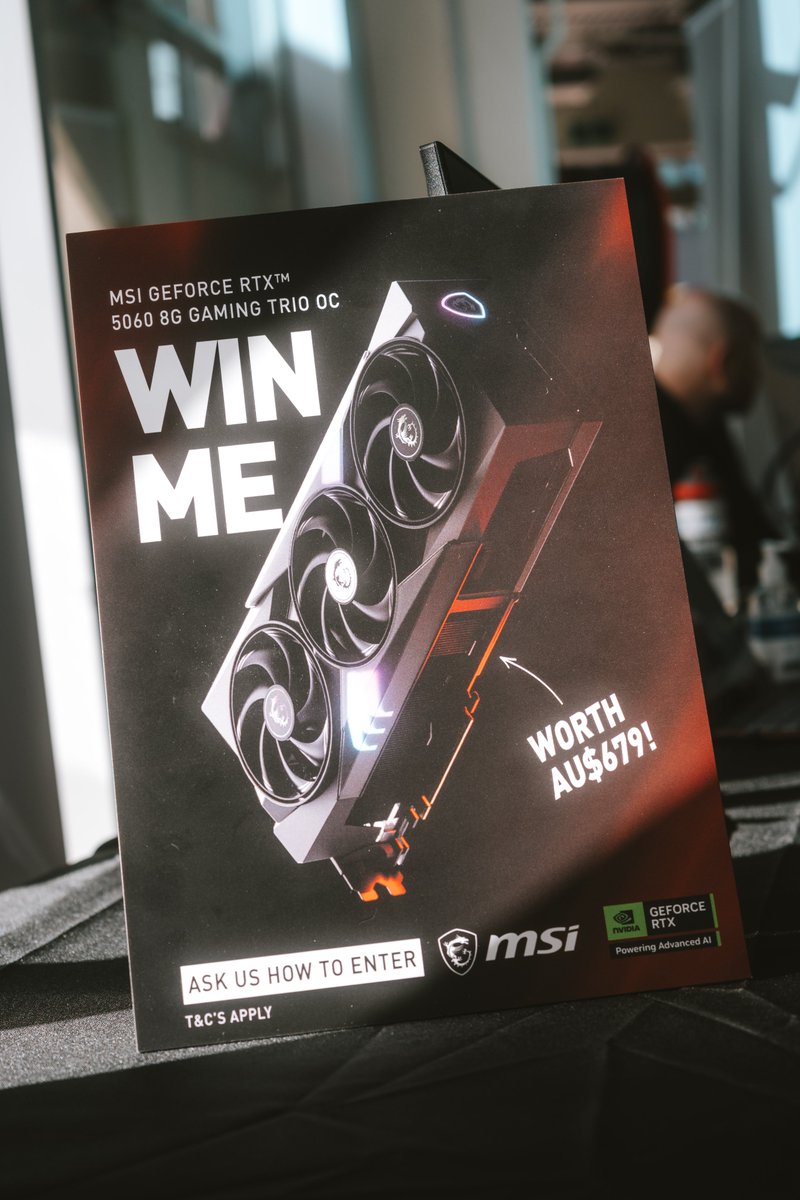 Like video games? ✅
Enjoy gaming on OLED? ✅
Keen to witness 500fps on GeForce RTX? ✅

We're on campus today at <a href="/Swinburne/">Swinburne University of Technology</a> with <a href="/NvidiaANZ/">NVIDIA ANZ</a>! Flex incredible frame-rates with #GeForce RTX 50 Series, and go in the chance to win some epic MSI swag and prizes. #msi #nvidia