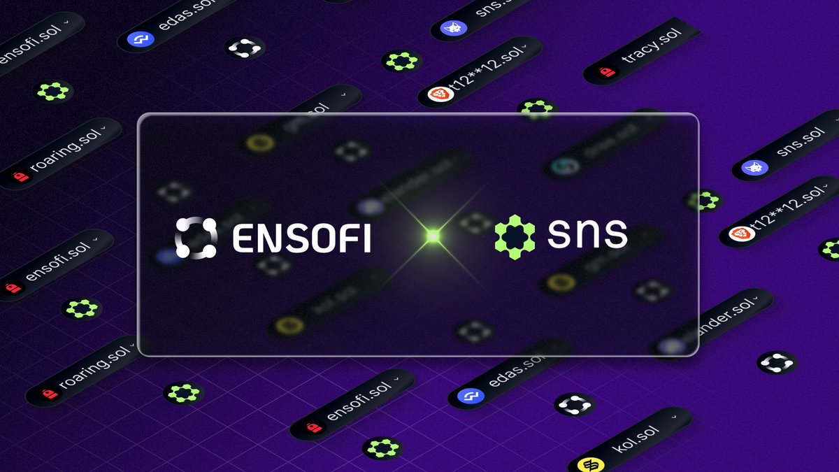 .sol Names Are Now Live on EnsoFi, Powered By <a href="/sns/">sns.sol</a>

From swaps to lending to portfolio views, your domain is baked into every interaction - no more anonymous strings, just a cleaner, more personal DeFi experience.

Connect your wallet and finally see yourself in it.