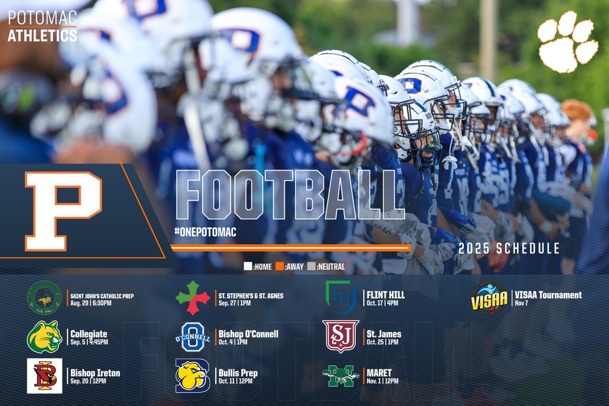 Today we preview the 2025 Football schedule. Another season kicks off on Aug. 29th. The team reports for preseason next week. @potomac_gridiron #pantherpride
