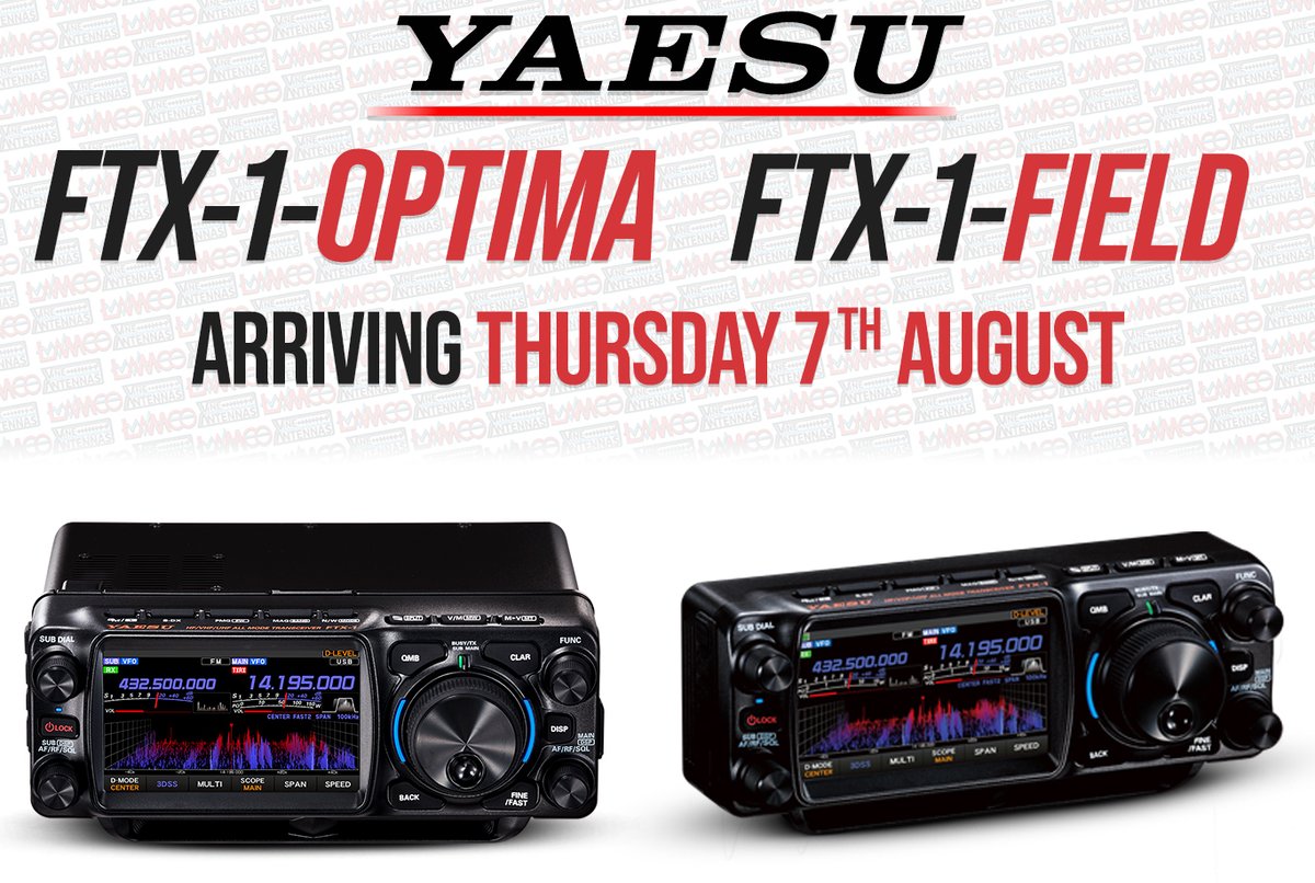 🚨Great News!🚨 
The Long awaited Yaesu FTX-1-Optima and FTX-1-Field are due into stock this Thursday at LAMCO
FTX-1-Optima:  hamradio-shop.co.uk/p/yaesu-ftx-1-… 
FTX-1-Field: hamradio-shop.co.uk/p/yaesu-ftx-1-… 
My favourite HAM store