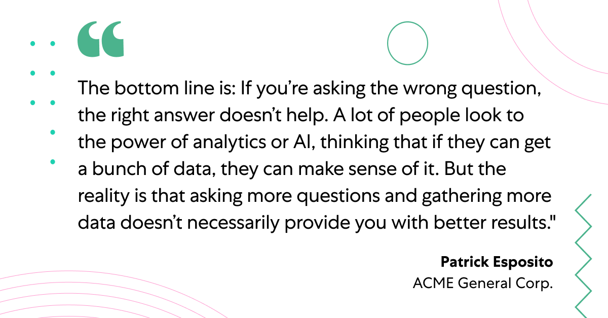 Patrick Esposito, President and Co-Founder of ACME General Corp., shares his thoughts in “Why you need to ask the right questions to get the right results.”

Read the full article ➡️ hubs.li/Q03zwrv80