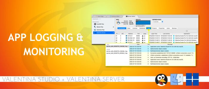 paradigmasoft's tweet image. Log and track connections to ValentinaDB Server , #DuckDB Server &amp;amp; #SQLite Server by application name from your  #python , #swift , #cpp #java &amp;amp; other solutions. Download Valentina Server &amp;amp; Valentina Studio for free bit.ly/3UMlKBa