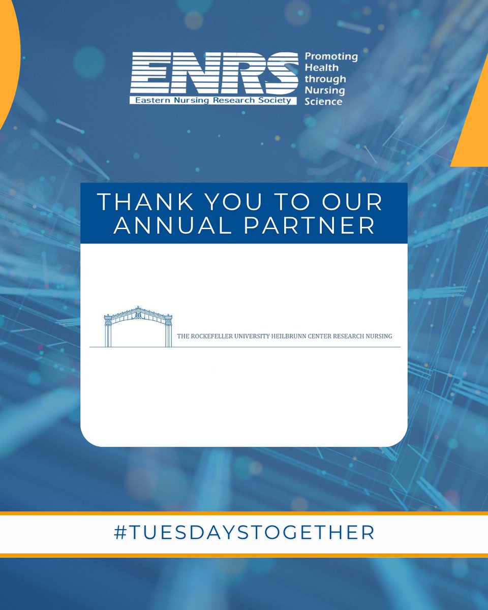 ENRS_Science's tweet image. #TuesdaysTogether - Thank you to our Annual Partner, The Rockefeller University Hospital Heilbrunn Family Center for Research Nursing for coming together to support #ENRS.

Learn more about @RockefellerUniv here 👉 rockefeller.edu