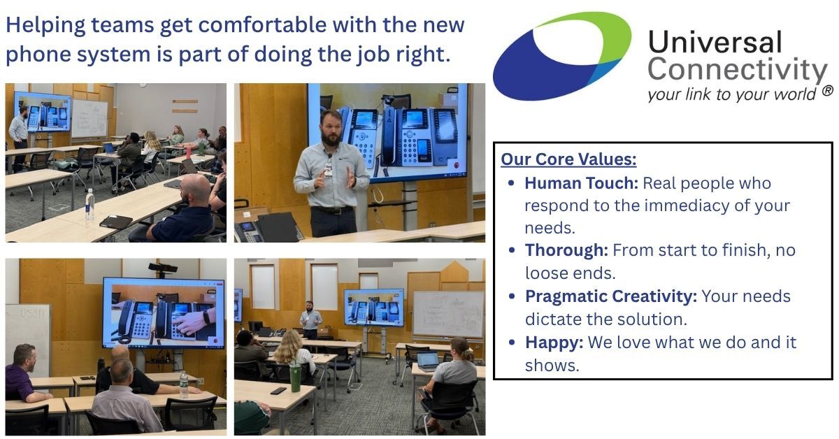 𝐃𝐞𝐩𝐥𝐨𝐲𝐦𝐞𝐧𝐭 𝐢𝐬𝐧’𝐭 𝐭𝐡𝐞 𝐟𝐢𝐧𝐢𝐬𝐡 𝐥𝐢𝐧𝐞 — 𝐢𝐭’𝐬 𝐭𝐡𝐞 𝐬𝐭𝐚𝐫𝐭𝐢𝐧𝐠 𝐩𝐨𝐢𝐧𝐭.

At Universal Connectivity, we’re not just a provider. We don’t hand things off and walk away. We stick around. We get to know your team, how they work, and what success