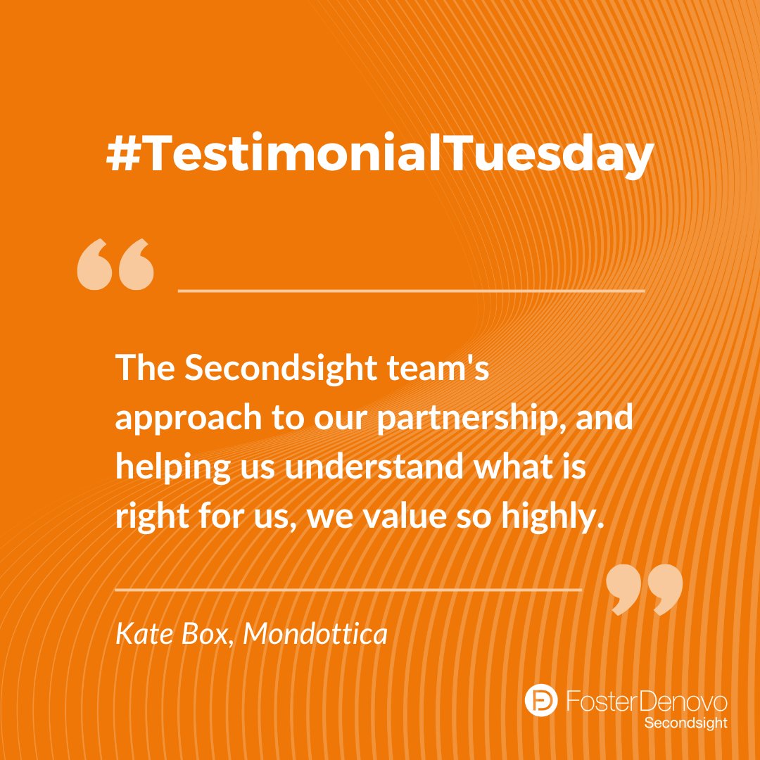 This #TestimonialTuesday, we're sharing the experience of Kate Box from Mondottica.

At Secondsight, we believe in true partnerships, built on trust and personalised support for pensions and health &amp; protection.

#employeebenefits #clientsupport