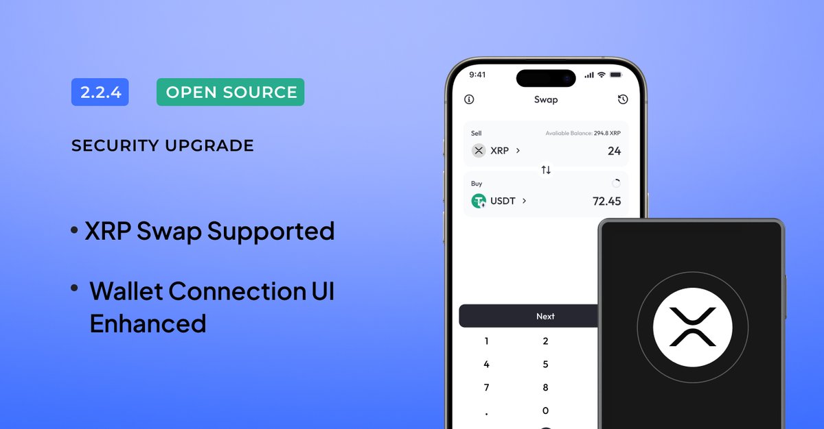 Keystone Hardware Wallet (@keystonewallet) on Twitter photo New firmware. New features.
Our firmware update V-2.2.4 is LIVE, bringing you:
- $XRP swap support
- UI fix when pairing with <a href="/suiet_wallet/">Suiet | Sui Wallet</a>!
Update now, and drop your wishlist for the next release. New firmware. New features.
Our firmware update V-2.2.4 is LIVE, bringing you:
- $XRP swap support
- UI fix when pairing with <a href="/suiet_wallet/">Suiet | Sui Wallet</a>!
Update now, and drop your wishlist for the next release.