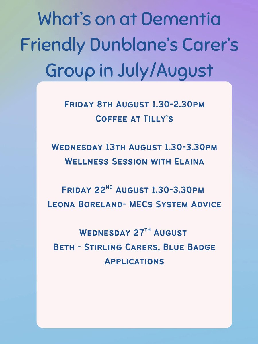 Dementia Friendly Dunblane (@dementiafriendd) on Twitter photo 