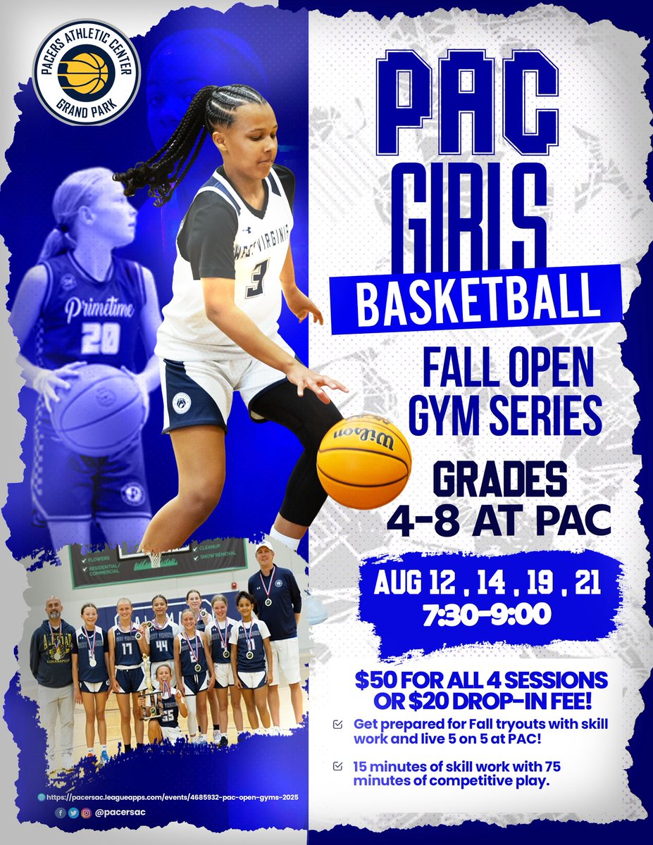 getting ready starts now! Open gyms are available by registering online through the link

pacersac.leagueapps.com/events/4685932…