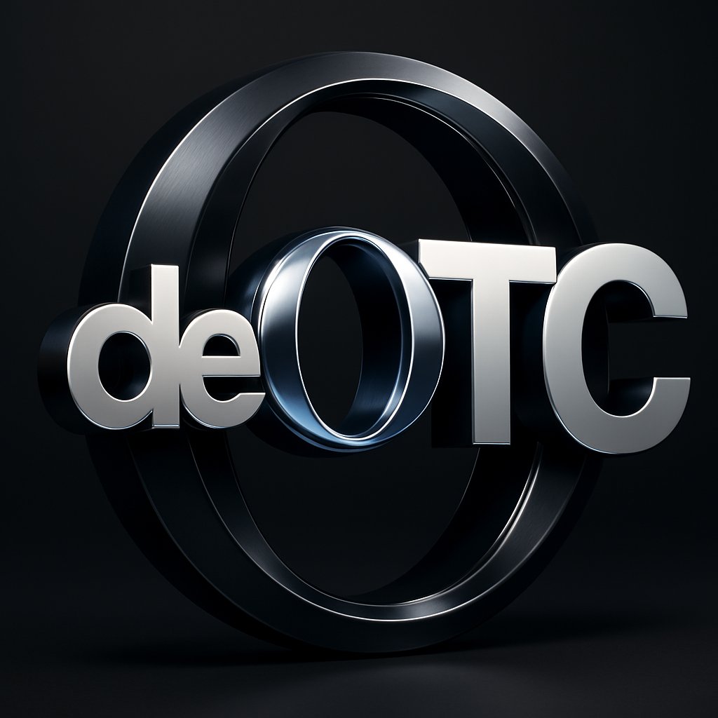Decentralized OTC Trading Platform. Trade crypto peer-to-peer securely. No price impact. Powered by smart contracts.

t.me/de_OTC1

🌐 deotc.io

🌳Link linktr.ee/deOTC

🎨Media: t.me/DEOTCME