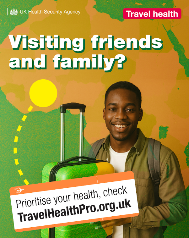 Heading abroad to visit family this summer? Even familiar places come with unfamiliar health risks. 
A quick travel health check could protect your whole trip. 

For travel health advice, visit: ow.ly/OJ0S50WzZxL