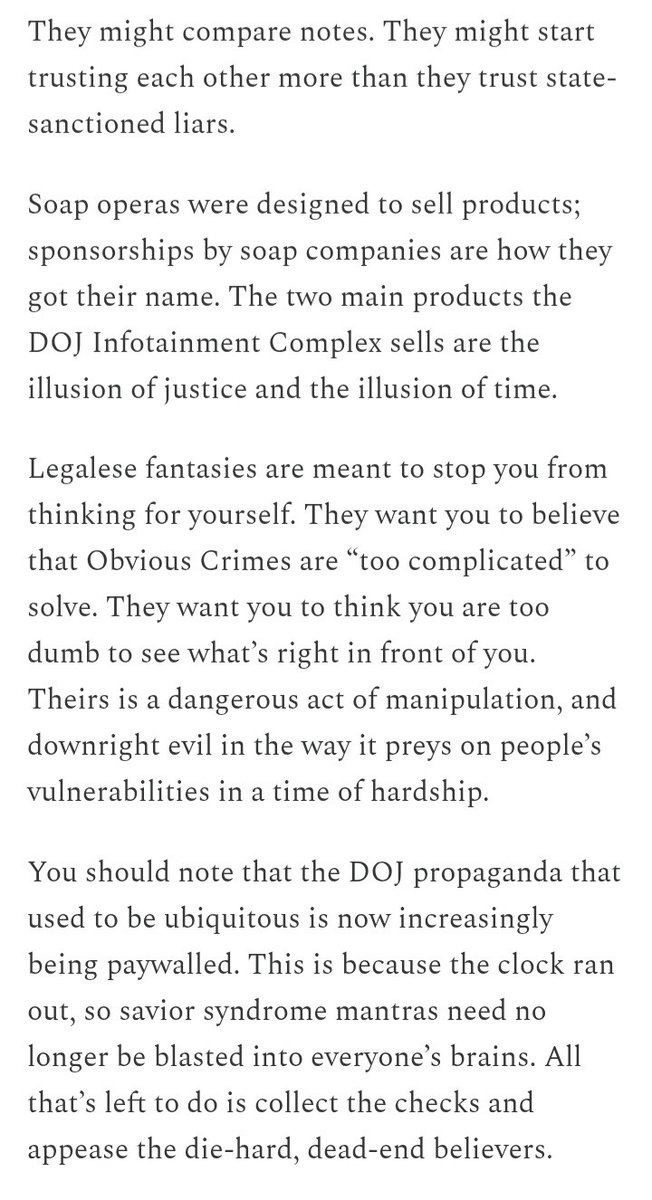 Stop taking advice from the very people who hurt you, the people who made Trump's return possible: the DOJ defenders. I wrote this in January 2024 as a warning. Imagine if people had planned for authoritarianism instead of defending Garland. sarahkendzior.substack.com/p/americas-leg…