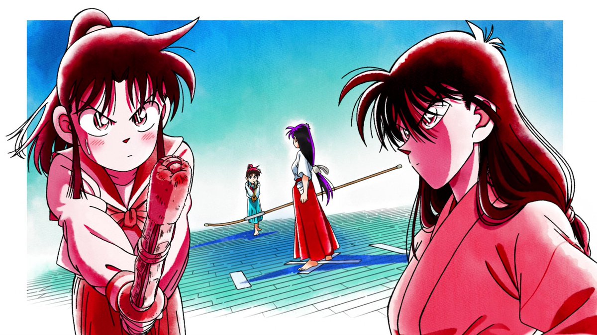Also recently started watching the new Yaiba anime.

I had seen the old one as a kid so my expectations were low, but am pleasantly surprised that it's a focused reworking of the OG with decades of hindsight &amp; passion.

Also these postcard memories in Aoyama's style is v classy.
