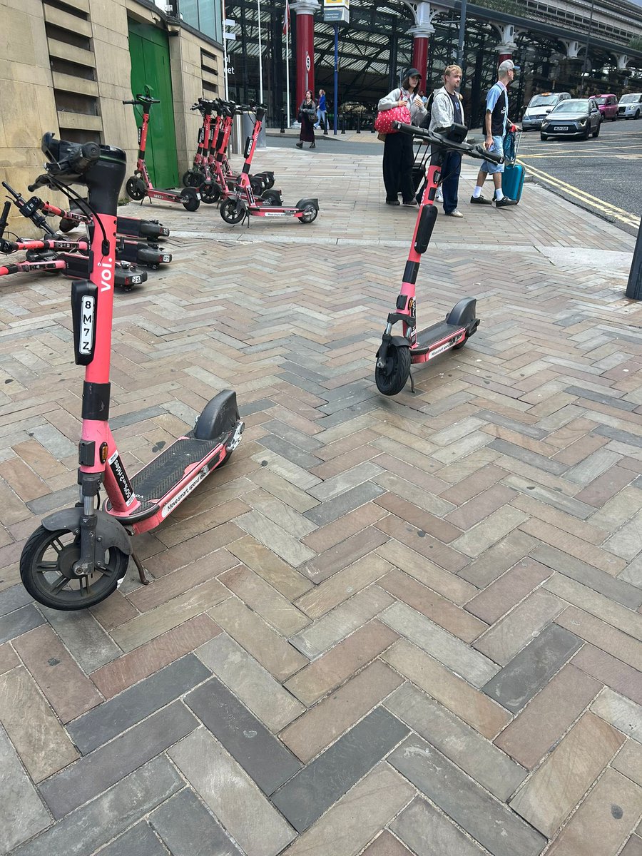 barton_kell's tweet image. Two different days. Two different stations. Same old story.
E-scooters dumped across the pavement in #Liverpool, blocking safe routes for #blind people like me.

We deserve better.

#AccessibilityMatters #BlindNotInvisible #SaferStreets #Liverpool