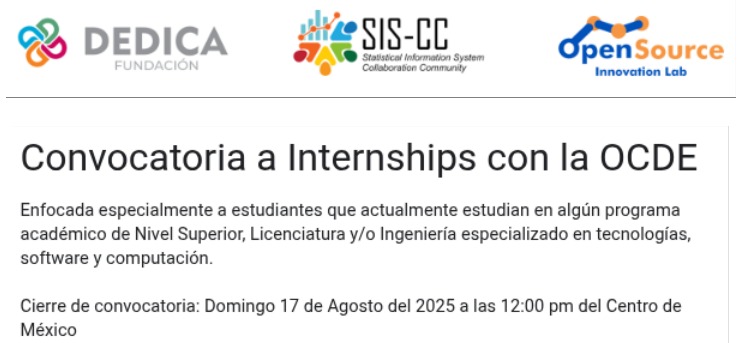 Fortalecidos por extraordinarios aliados como la OCDE, nos complace mucho seguir ofreciendo a nuestro talento en México y LATAM!

Bienvenidos jóvenes a esta importante misión!

Registro en: forms.gle/VkM6CFmzyv25Bf…