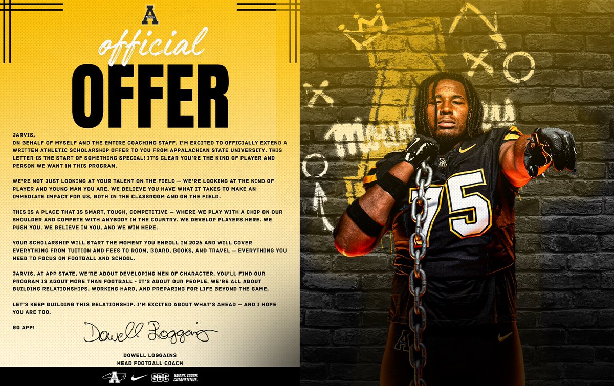 YESSSSIRRRR💛🖤<a href="/AppState_FB/">App State Football</a> <a href="/Dowell_Loggains/">Dowell Loggains</a> <a href="/coachmogridge/">Allen Mogridge</a>