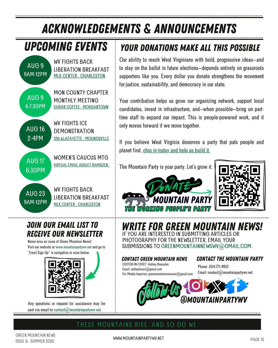 The latest edition of our newsletter is out now!

Read the full edition here: mountainpartywv.net/2025/08/05/gre…