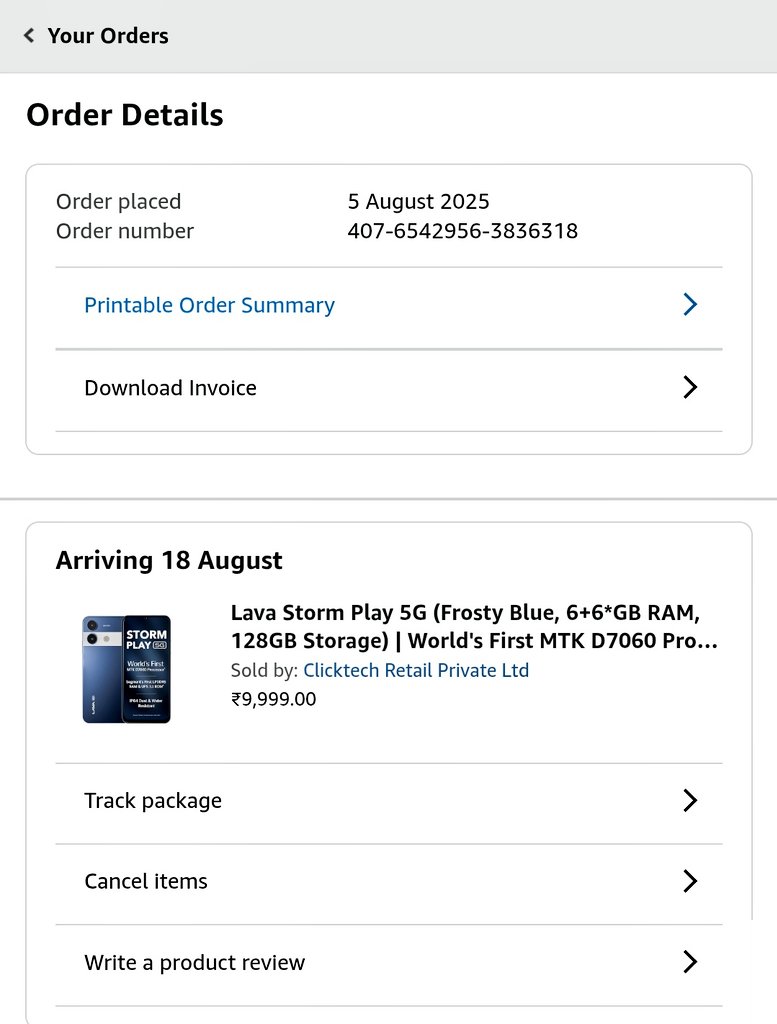 IbonBorah's tweet image. I just ordered the Lava Storm Play 5G for my father🔥

He is frustrated with the unnecessary ads and bloatwares of Redmi 8 😃

#LavaMobiles #StormPlay5G