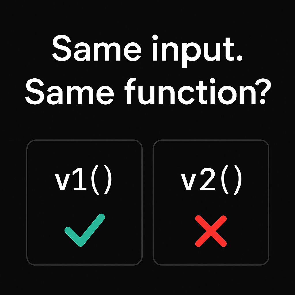 KirsteinUri's tweet image. How do you know that two versions of a smart contract function are truly the same?

This question shows up everywhere:
– Gas optimizations
– Compiler upgrades
– Code refactors

The key concept: observable equivalence

@certoraInc used it to help improve @vyperlang 🧵