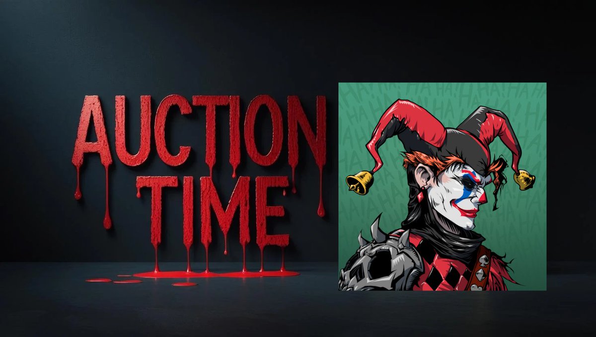 Two auctions have ended and another has started up next is The Jester.

Happy bidding folks...

Bidding will end Thursday 7th August at 18:00 UTC

Good luck to all bidding for this killer piece😱👀🔥