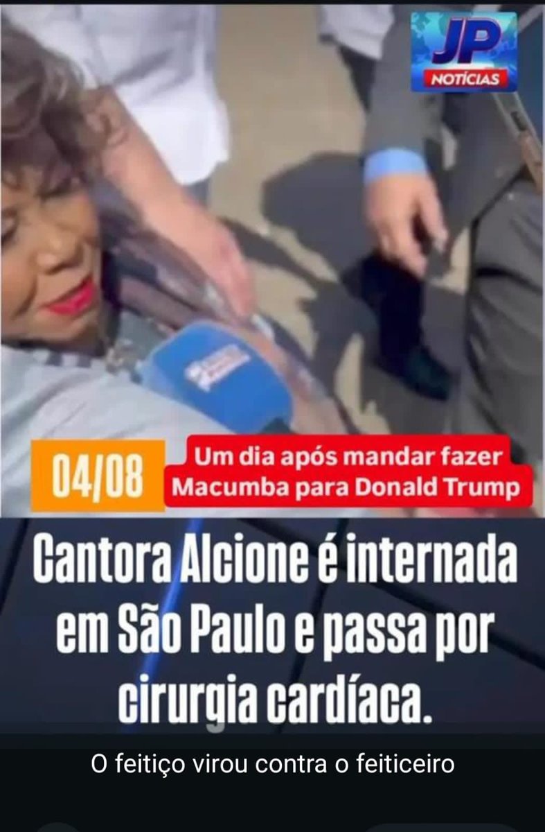 Depois de dizer que ia fazer macumba pra Trump Alcione tem parada cardíaca.  Feitiço voltou contra o feiticeiro