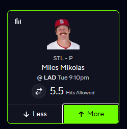 CushPlayerProps's tweet image. WE'VE CASHED 9 OF OUR LAST 11 POTD'S🔥

⚾MLB POTD⚾

Miles Mikolas "O" 5.5 Hits💰

🔹 Dodgers have the 5th highest batting average vs RHP at home.
🔹 Mikolas isn't a K pitcher; he pitches with control in the zone relying on weak contact, and LA has the 8th highest hard contact