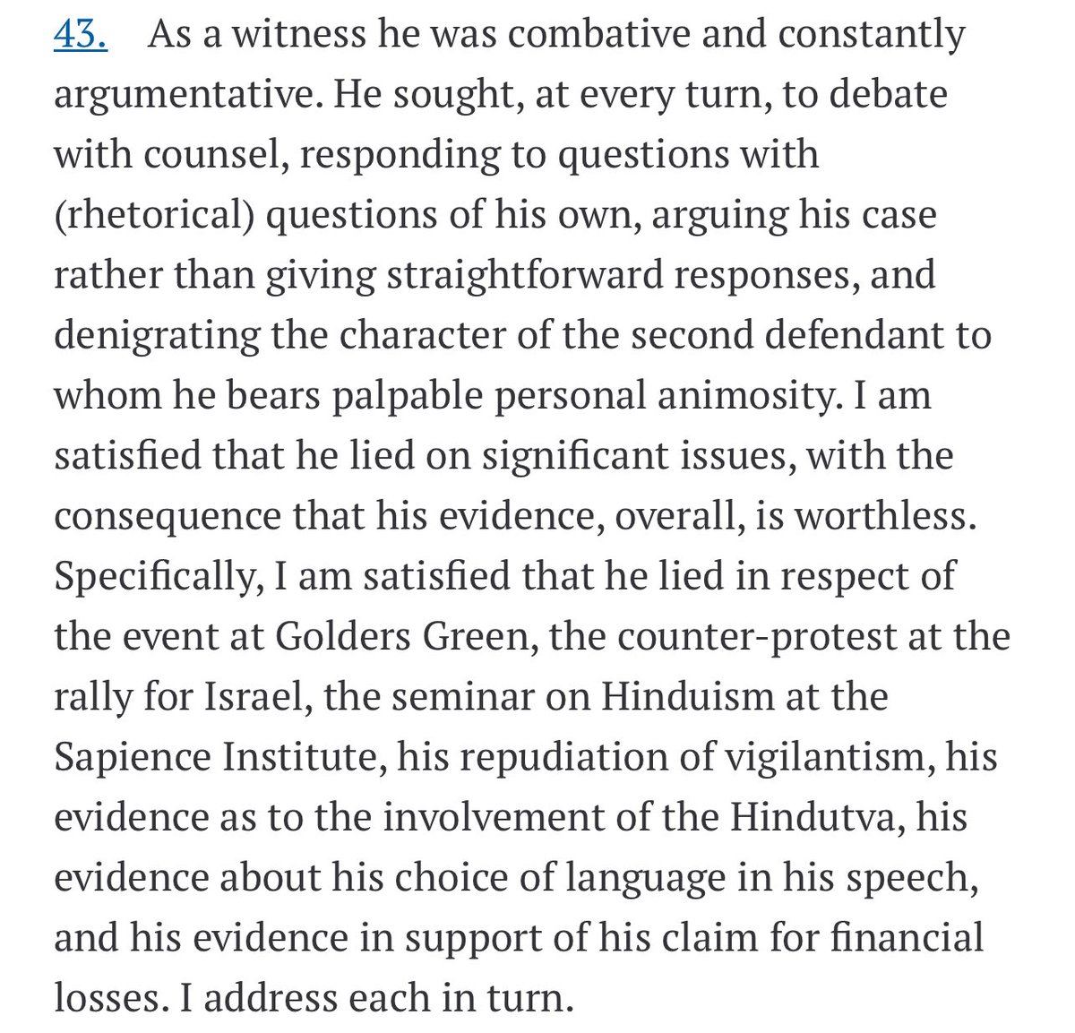 Douglas Murray (@douglaskmurray) on Twitter photo Paragraph 43, describing <a href="/mohammed_hijab/">Mohammed Hijab</a> as a witness is especially interesting. Paragraph 43, describing <a href="/mohammed_hijab/">Mohammed Hijab</a> as a witness is especially interesting.