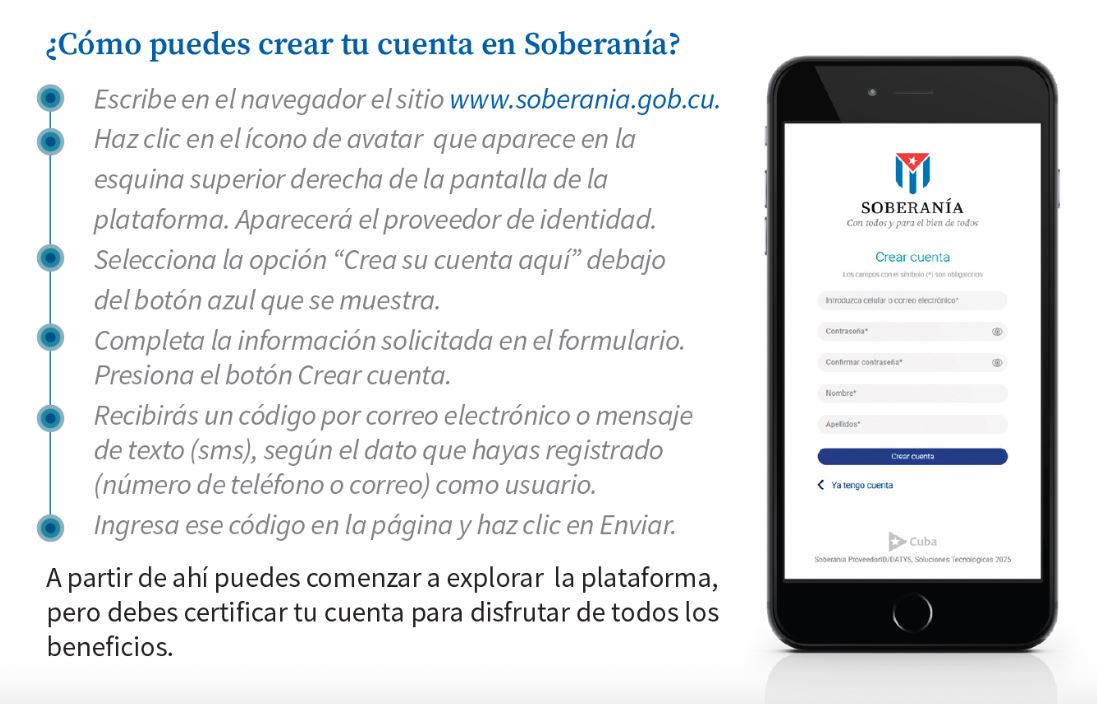 La plataforma Soberanía ya ha recibido más de 44 300 visitas y más de 650 opiniones de los usuarios.

En esta etapa, la participación de la población es determinante para perfeccionar los servicios y sumar aquellos que más interesan a los ciudadanos.

soberania.gob.cu