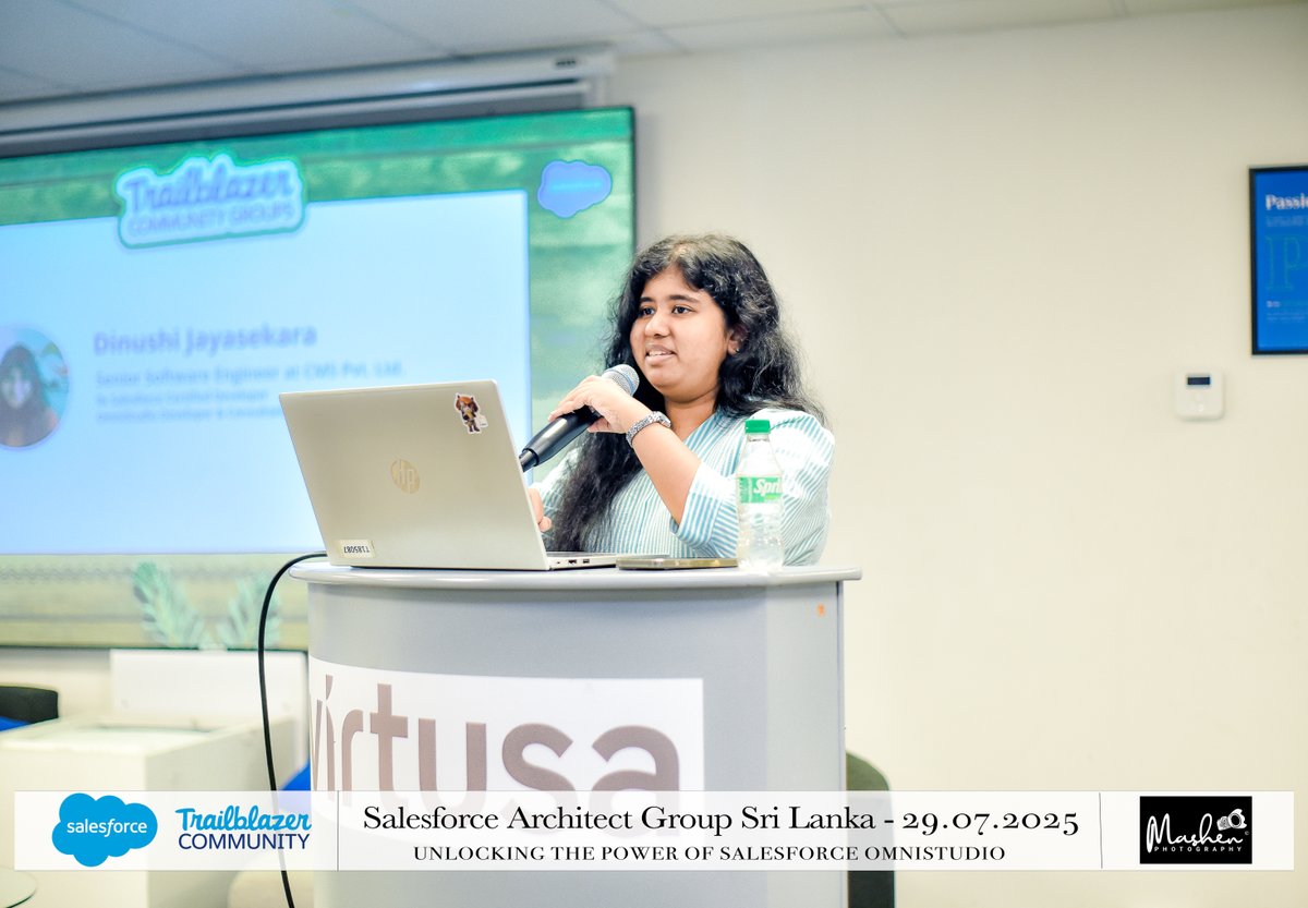 SFSLArchitects's tweet photo. Few clicks from Salesforce Omini Studio session on 29th July 2025. 

We explored the power of OmniStudio, from data raptors to flex cards, and how it’s transforming digital experiences across industries.
.
.
.
#SLSFA 
#Trailblazercommunity https://t.co/SmQKFoI0Bn