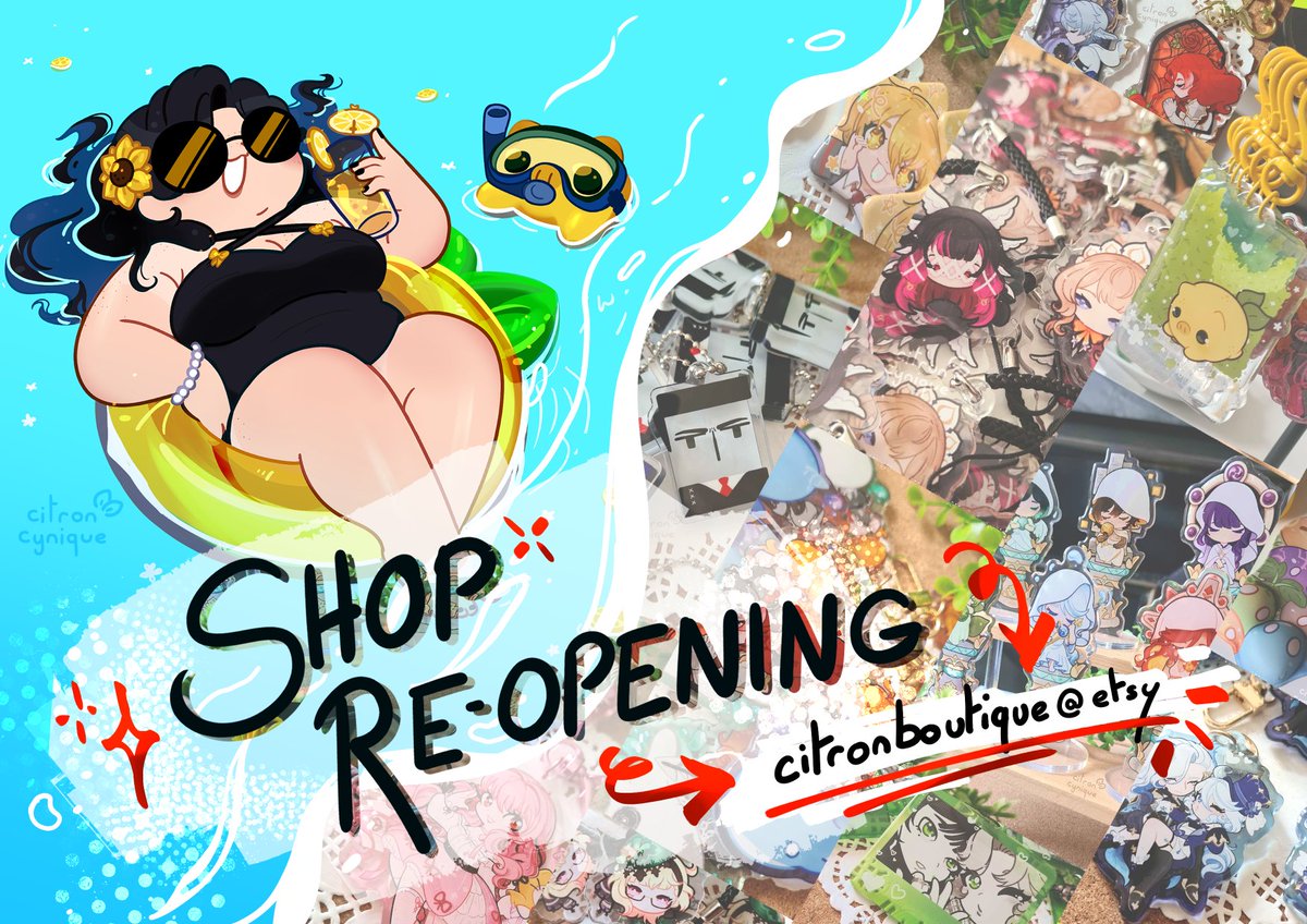 🍋 THE CITRON B𝕆UTIQUE IS BACK IN BUSINESS, BABY  🍋 

Genshin, Limbus Company, Expedition 33, and more!
🔗, pics, and extra info below! ✨
ENJOY 20% 𝕆FF ALL 𝕆RDERS UNTIL AUGUST 13TH! (pre-𝕠rder items not included)

[Likes + RTs appreciated!]