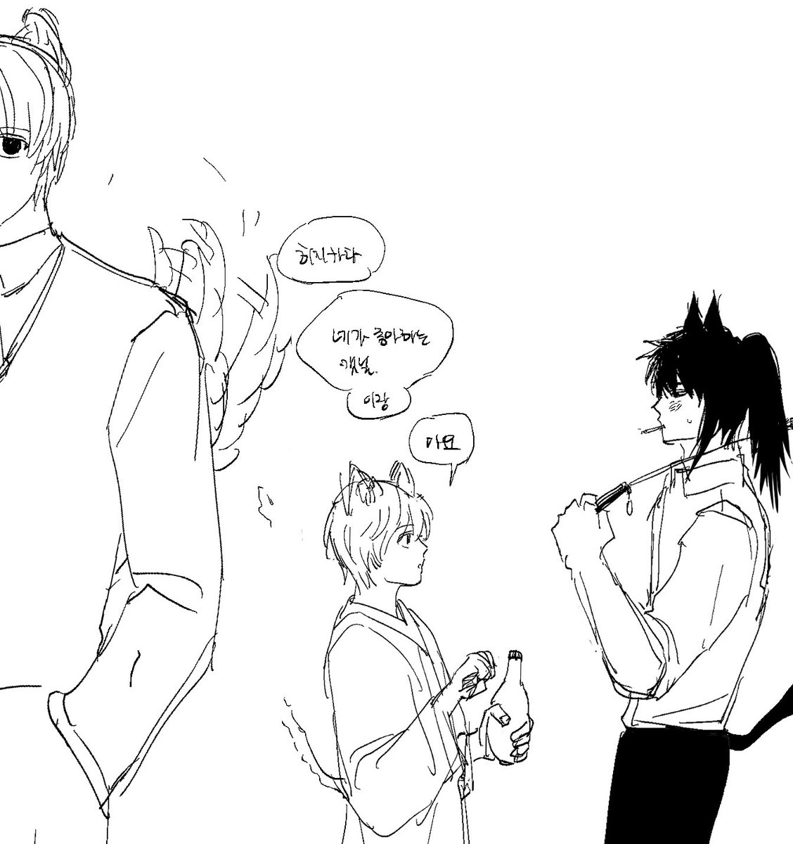 갑자기 아기고양두마리가 좋아짐.. 
허아앙 ㅜㅜ