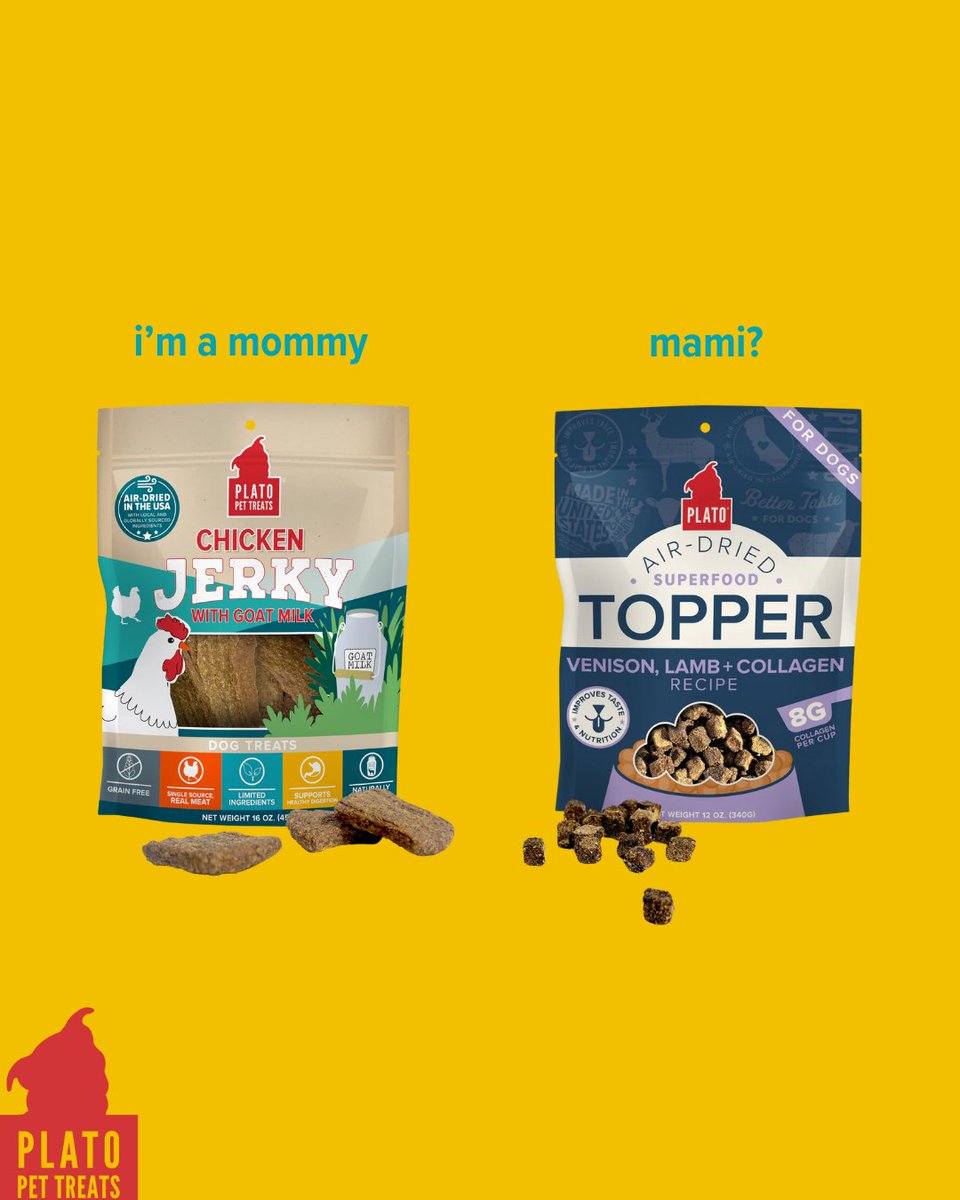 PlatoPetTreats's tweet image. Big Jerky or On The Go, we’ve got treats for every kind of pup parent moment. 💅 #Plato #OntheGo #LoveIsland