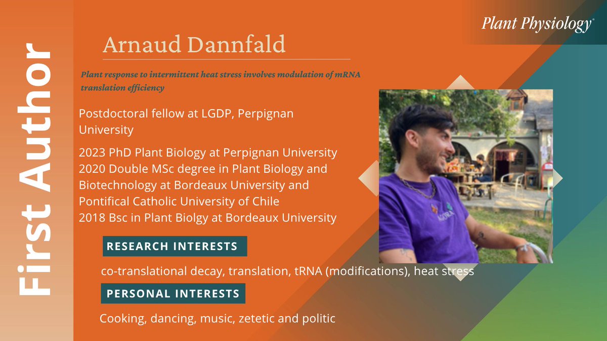 Dannfald enjoys running workshops, interacting with the community, and meeting students to talk about science. academic.oup.com/plphys/article… 

#WeAreASPB