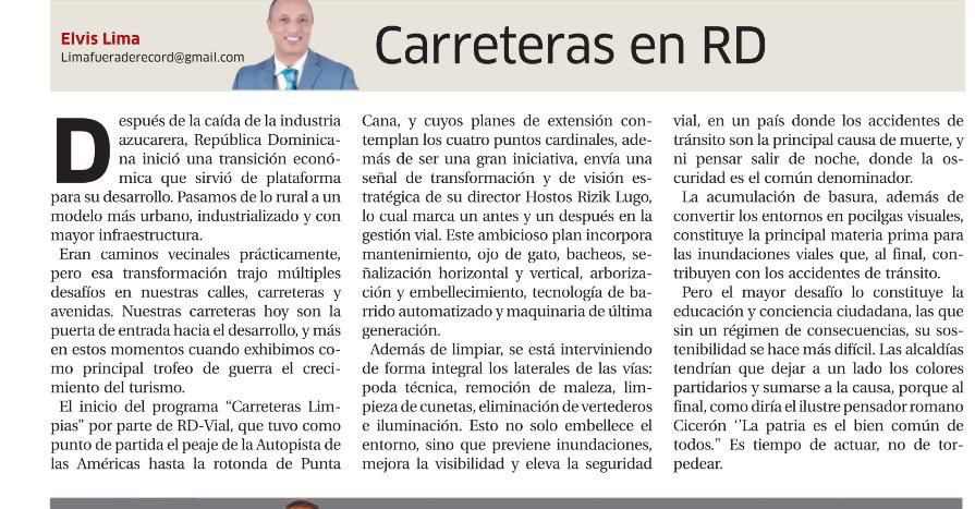 Elvis Lima (@limaelvis06) on Twitter photo Aquí les comparto mi más reciente artículo
<a href="/HostosR/">Hostos Rizik Lugo</a>
<a href="/MOPCRD/">Ministerio de Obras Públicas RD</a>
#pasorapido Aquí les comparto mi más reciente artículo
<a href="/HostosR/">Hostos Rizik Lugo</a>
<a href="/MOPCRD/">Ministerio de Obras Públicas RD</a>
#pasorapido