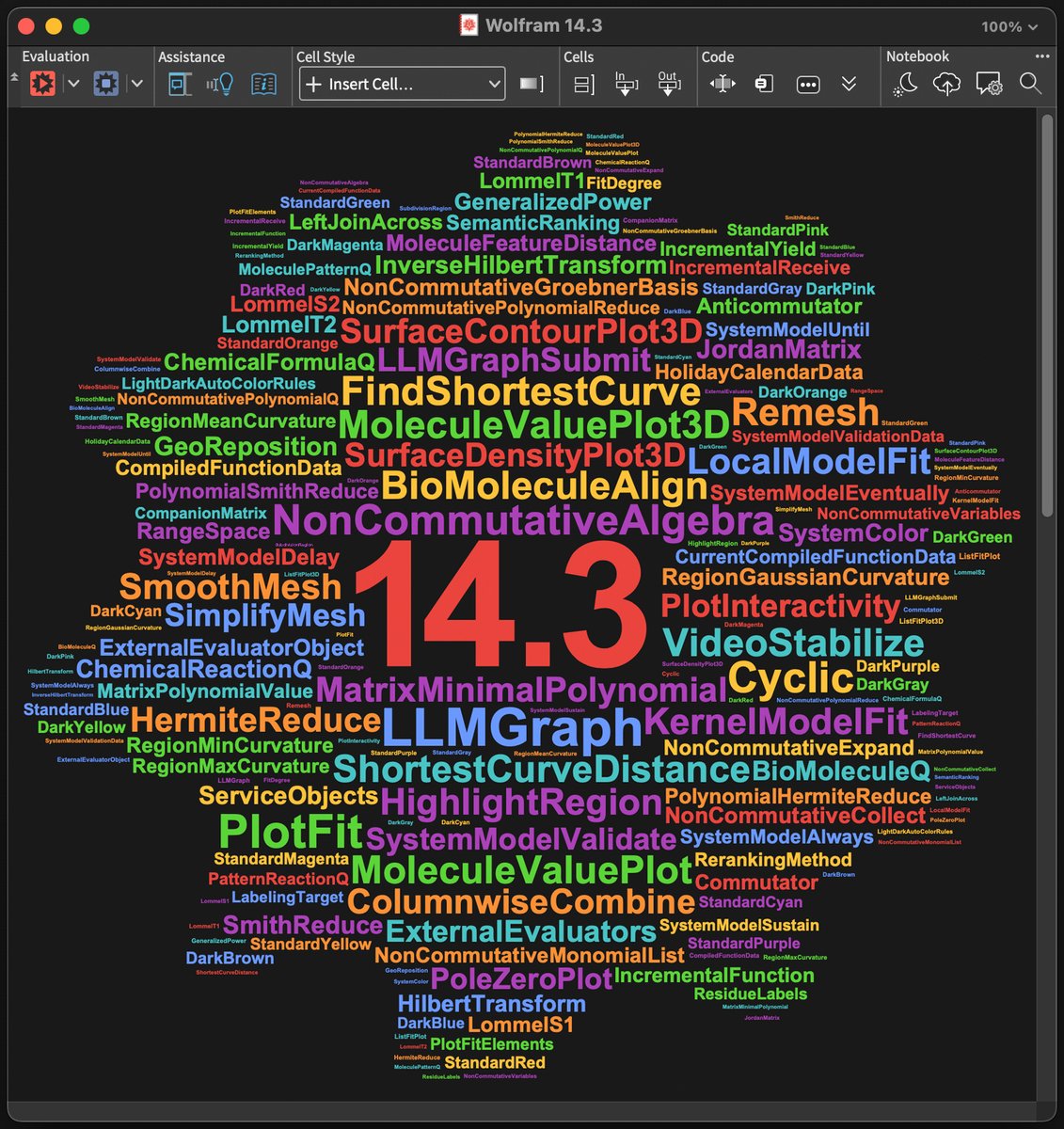 Launching Version 14.3 of Wolfram Language &amp; Mathematica.  
It's a version with a particularly large number of very long-awaited features (including ones planned for 38(!) years) ... that we finally figured out how to deliver! 🎁
writings.stephenwolfram.com/2025/08/new-fe…