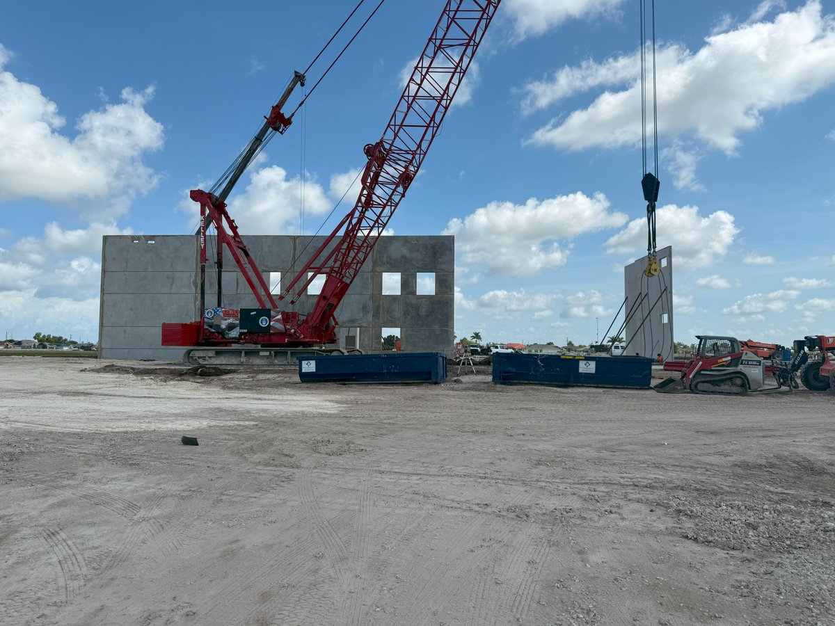 NEW SCHOOL UPDATE: Walls are going up at the new Hector A. Cafferata, Jr. K-8 School site in NW Cape Coral! The new campus is on schedule to open to students in August 2026. #LoveLeeSchools