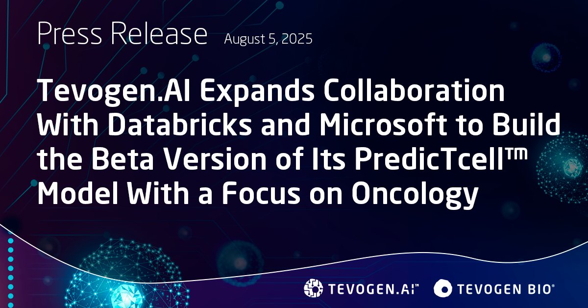 📰 𝐏𝐫𝐞𝐬𝐬 𝐑𝐞𝐥𝐞𝐚𝐬𝐞: globenewswire.com/news-release/2…

🔹Tevogen.AI to explore external market opportunities as a potential revenue source.
🔹Beta version to incorporate oncology targets, enhancing the accuracy and diversity of the PredicTcell model and potentially