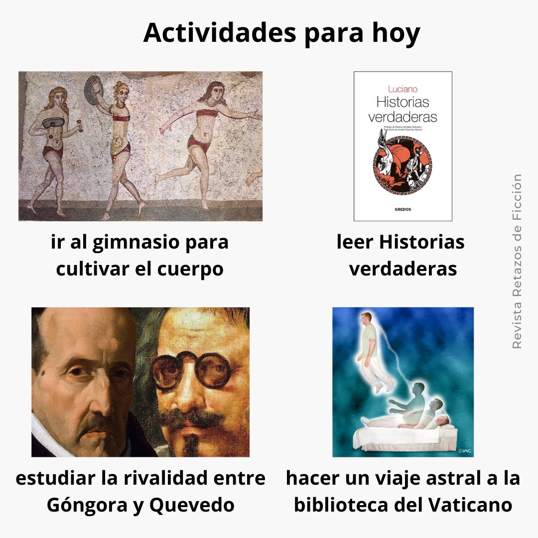 ¿Cuáles son sus actividades para hoy aparte de procrastinar sus lecturas pendientes?