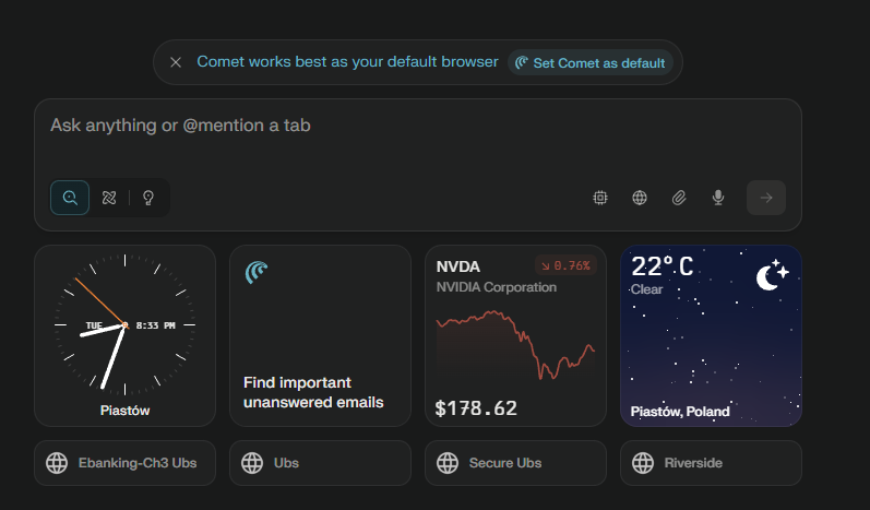Let's give <a href="/perplexity_ai/">Perplexity</a>  Comet a try ...