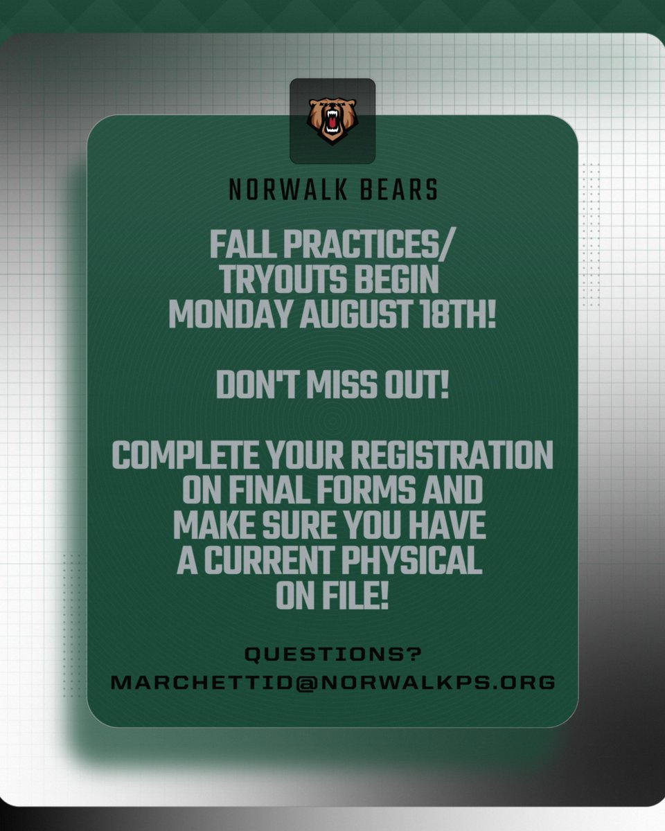 NorwalkBearsAD's tweet image. 