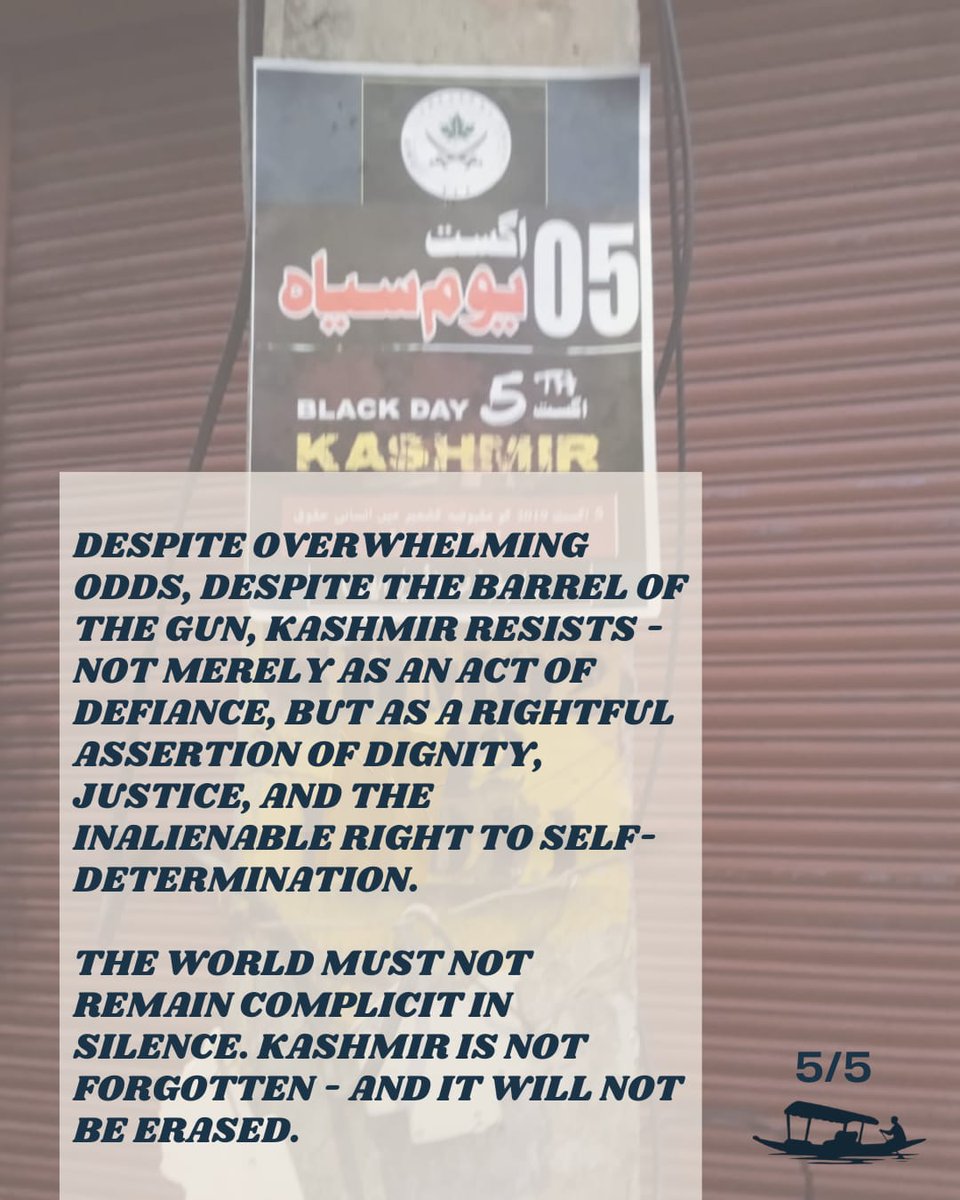M_A_Thakur's tweet photo. A thread on #India's illegal occupation of #Kashmir and #5thAugust 2019, when India solidified its stranglehold on Kashmir by abrogating #Article370 #Article35A.
The settler colonial project to force demographic change is in full swing.
We continue to resist our annihilation https://t.co/f9LoUg60DR