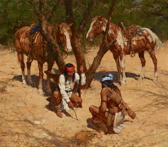 "Apache Road Map" Artist: Howard Terpning