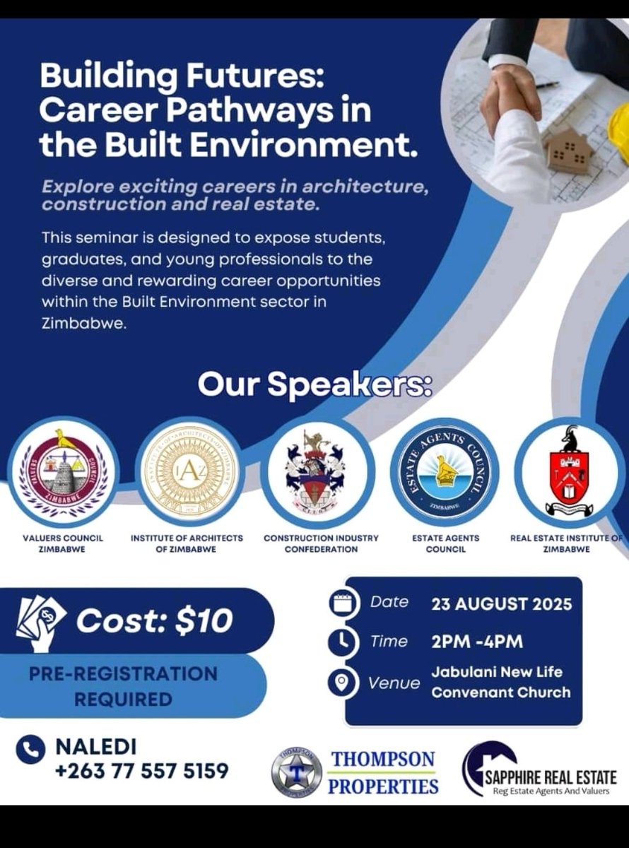 MaYouthies in Bulawayo PLEASE grab this opportunity for less than the cost of a date!
Build your future. 
Invest in yourself 
<a href="/REIZ_Zimbabwe/">The Real Estate Institute of Zimbabwe</a> <a href="/EacZim/">Estate Agents Council of Zimbabwe (EACZ)</a> doing the Lords work